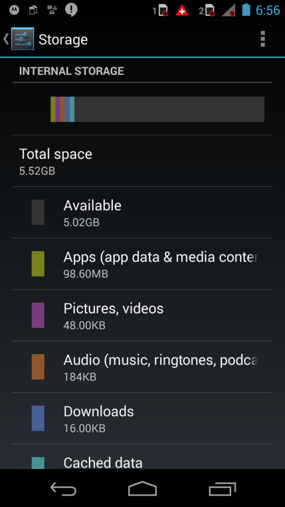 Moto G review user accessible storage ycp