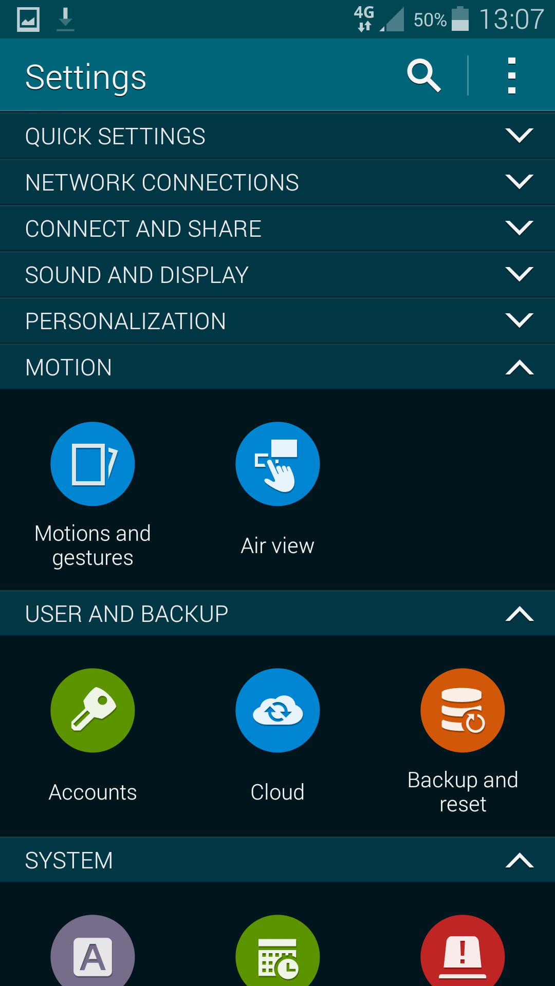 ycptech reviews samsung galaxy s5 settings page